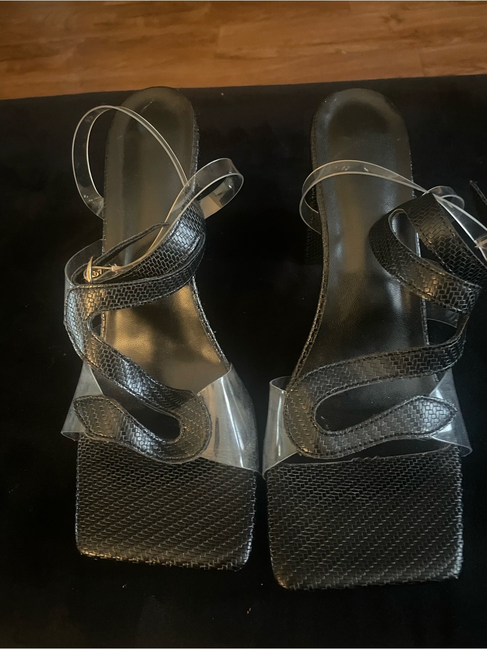 Black Clear Strap Women’s Sandals